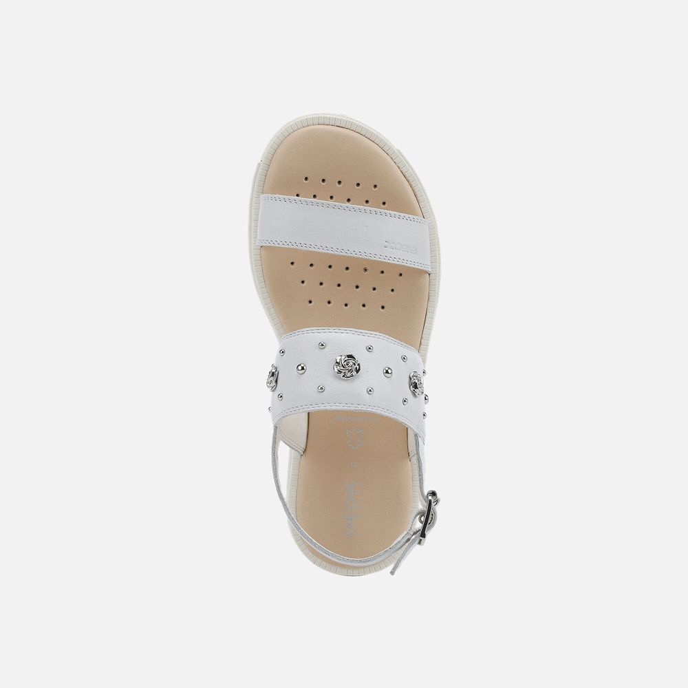 Geox Sandals White Rebecca - Geox Girls Shoes - KTJYBP452